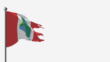 Cumberland Head 3d bayrak direğinde dalgalanan bayrak çizimi.