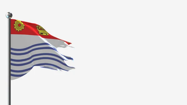 Флаг Барри 3D рваные размахивая флагом иллюстрация на флагштоке . — стоковое фото