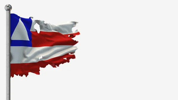 Иллюстрация флага Bahia 3D на флагштоке . — стоковое фото