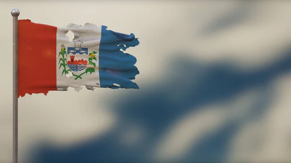 Alagoas Flagpole 'da sallanan bayrak illüstrasyonu. — Stok fotoğraf