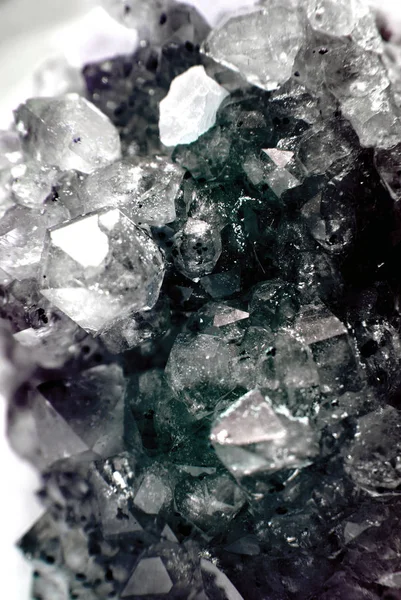 Cluster geode filled with rock Quartz crystals.