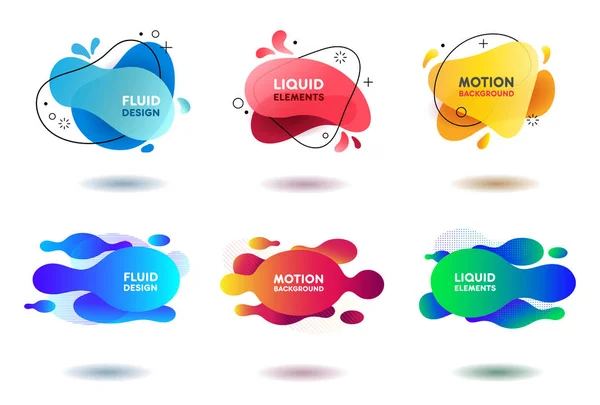 Colorful fluid abstract geometric shapes for backdrops — Stock Vector