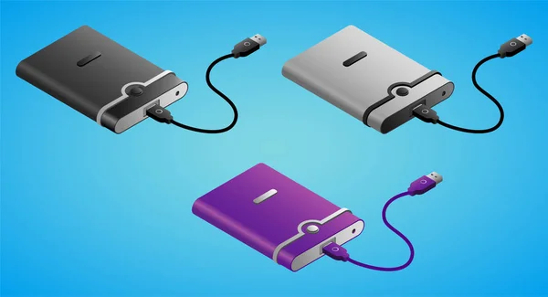 Taşınabilir harici sabit disk olarak isometry çeşitli renklerde