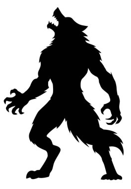 Kurt adam silueti çizimi. Cadılar Bayramı için çizgi film karakteri