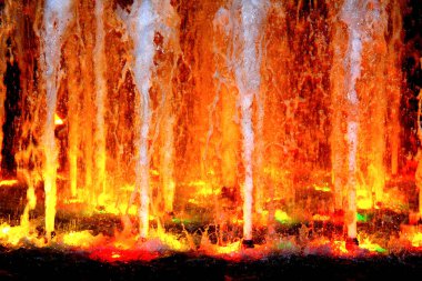 Çeşmedeki su sütunları