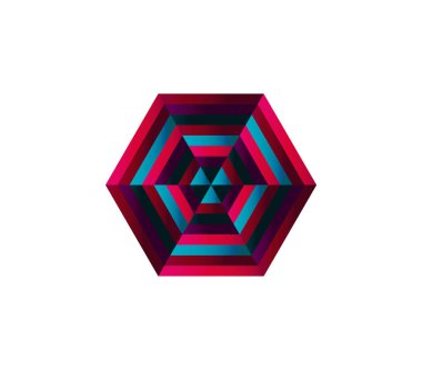 Karışık altıgen tarak çok renkli