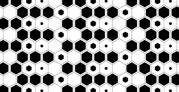 Background Black White Honeycombs — Stock Vector