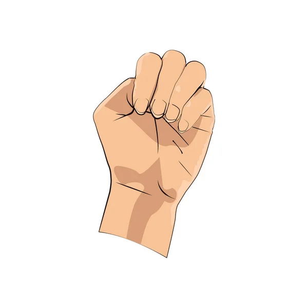 Женская Рука Пальцами Кулаке — стоковый вектор
