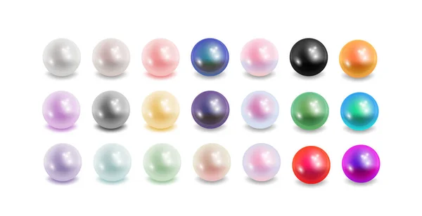 Perlen Verschiedenen Farben — Stockvektor