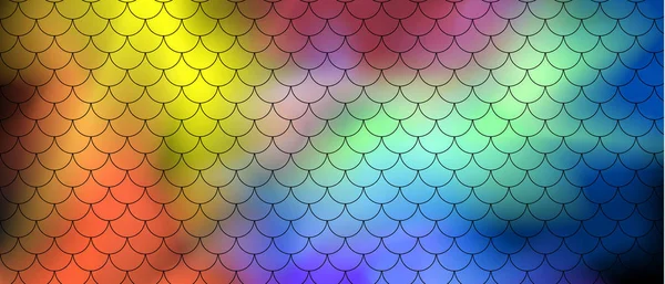 Motif Échelle Poisson Sur Fond Abstrait Fumée Transparente Multicolore Sur — Image vectorielle