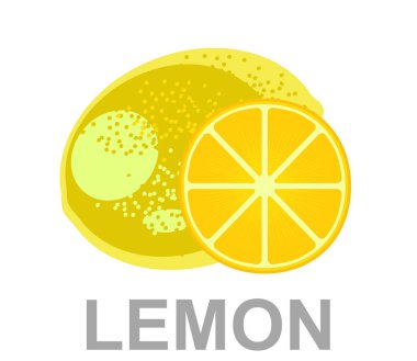 Bir dilim limon izole beyaz zemin üzerine sarı sulu limon. Olgun limon vektör Illustration. Elle çizilmiş meyve. Narenciye. Sağlıklı gıda. Vitamin C. sarı limon. taze limon