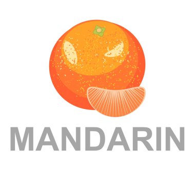 tamamen ve bir kesim içinde mandalina simgesi