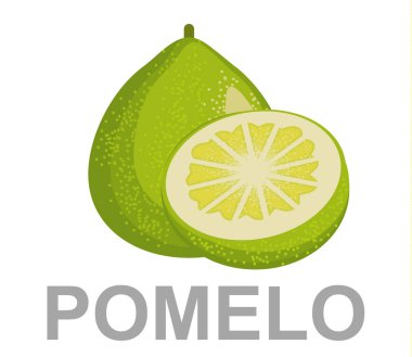 Pomelo simge tamamen ve bir kesim