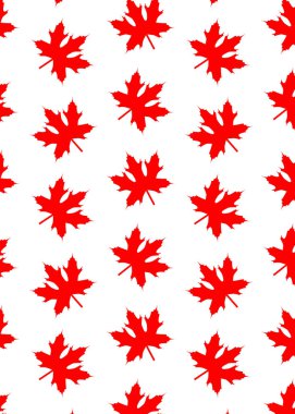 desen kırmızı akçaağaç yaprağı simgesiyle