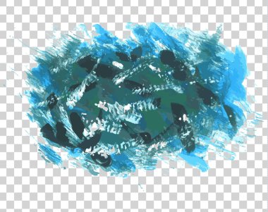 soyut şeffaf bir arka plan üzerine siyah, mavi, beyaz, yeşil renk suluboya dokusuna