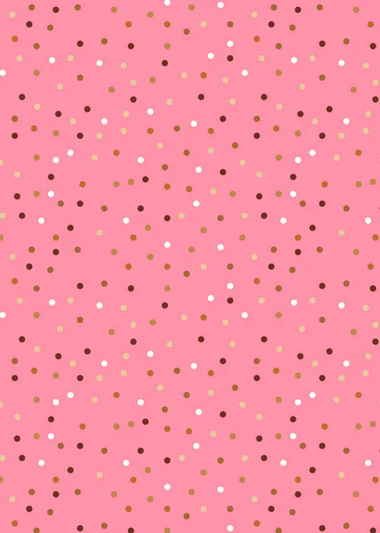 Motif Avec Des Étincelles Sur Fond Rose Cercles Couleur Dorée — Image vectorielle