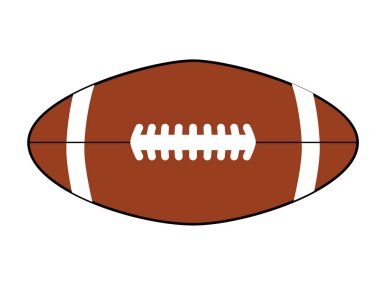 Top Amerikan futbolu oval simgesi