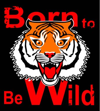 T-shirt, tee grafik ve diğer kullanımlar için Japon tarzı kaplan vektör nakış yama illüstrasyon.