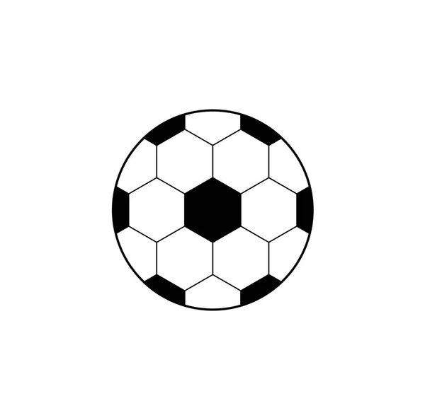 Pelota de fútbol negro — Vector de stock