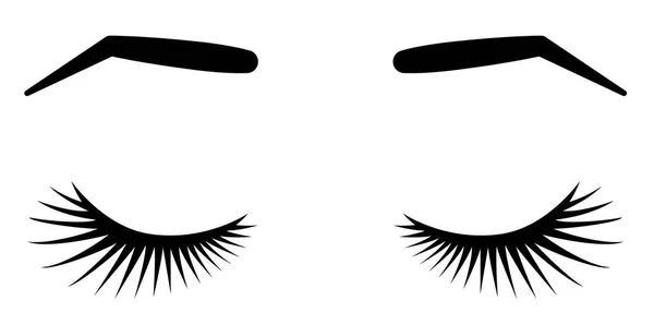 Cejas y pestañas. Ilustración vectorial de pestañas y cejas. Para salón de belleza, fabricante de extensiones de pestañas, maestro de cejas . — Vector de stock