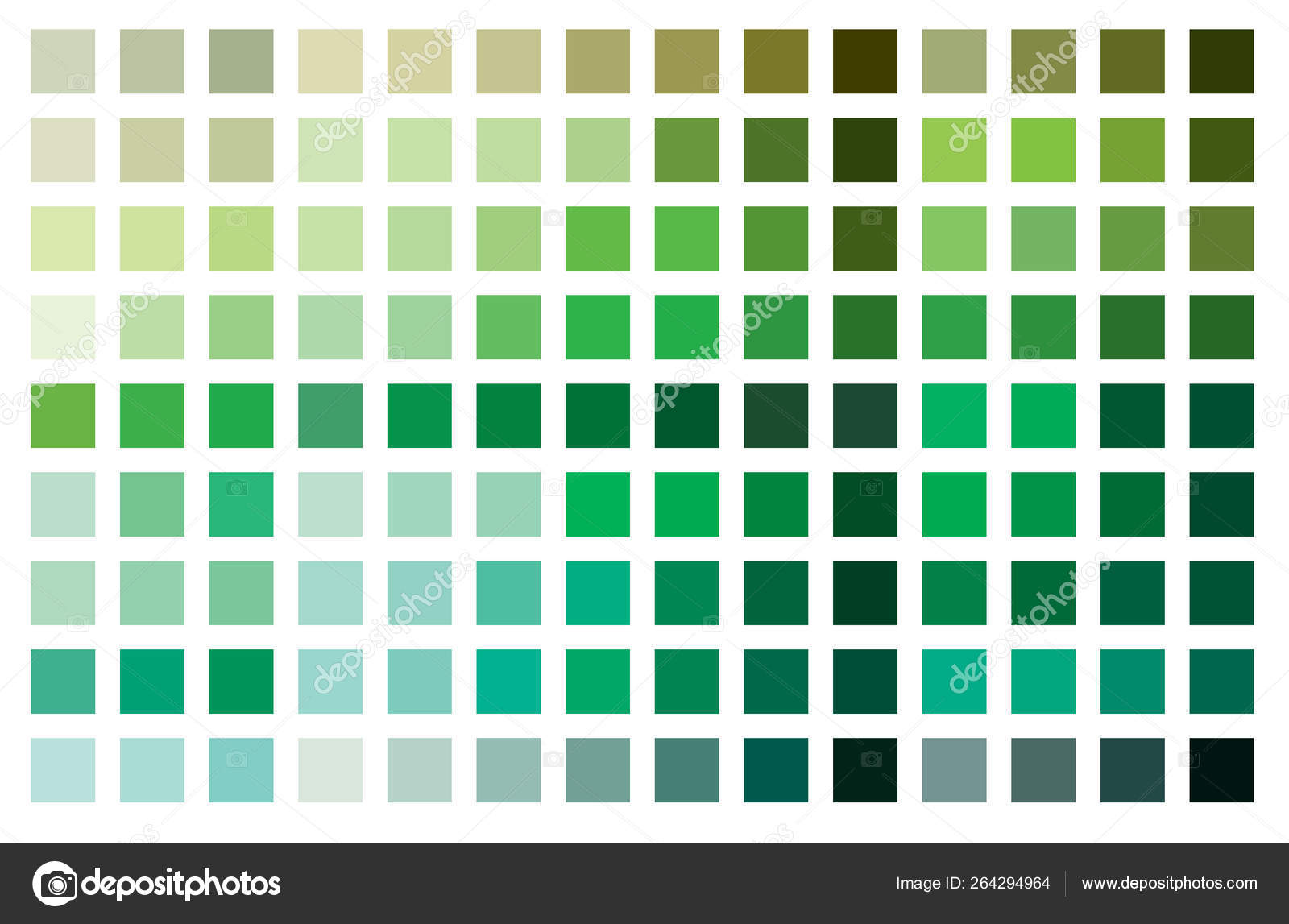 Green color palette illustration ⬇ Vector Image by © mainfu | Vector