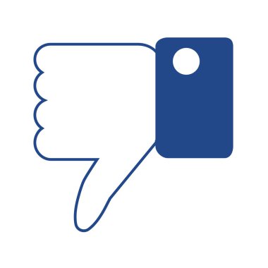 Beğenme simgesi mavi çizgi