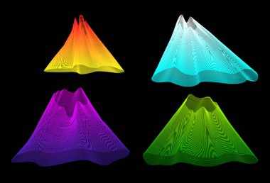 renkli soyut degrade blob şekilleri