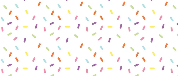 Modello di coriandoli vettoriali colorati. bastoncini multicolori. Ciambella a tema forno — Vettoriale Stock