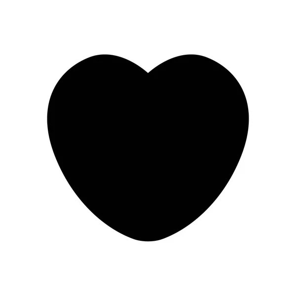 Ícone do coração. Ícone simples preto isolado — Vetor de Stock