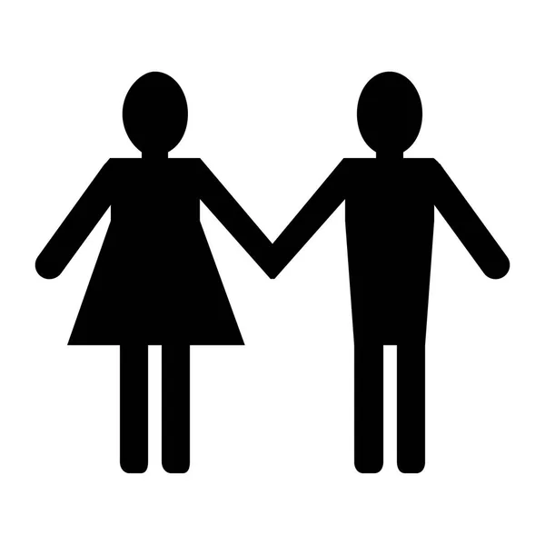 父亲和母亲标志。男性和女性 — 图库矢量图片