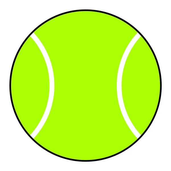 Icono de la pelota de tenis. bola verde — Archivo Imágenes Vectoriales