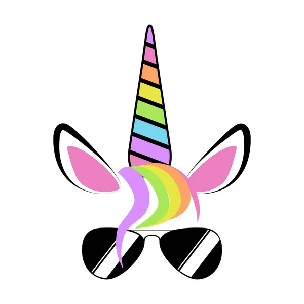 Wektor ilustracja cute Unicorn twarz — Wektor stockowy