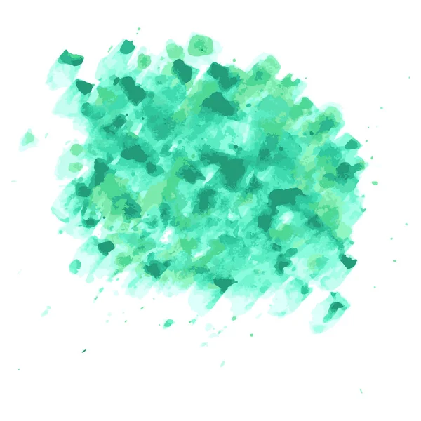 Aquarell Textur von grüner Farbe für Design isoliert — Stockvektor