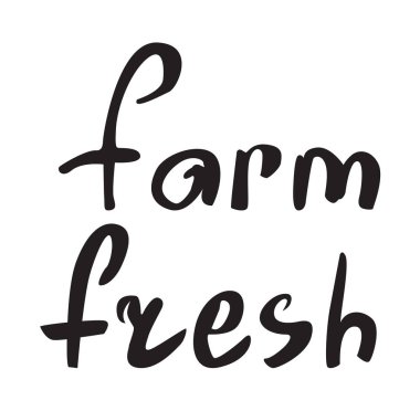 çiftlik ürünleri hakkında el çizilmiş yazı tırnak.