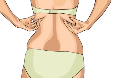 Ona şişko vücudunda dokunmadan eller