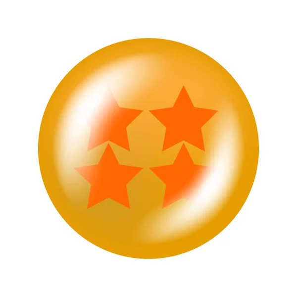 Bola brillante con estrellas — Vector de stock