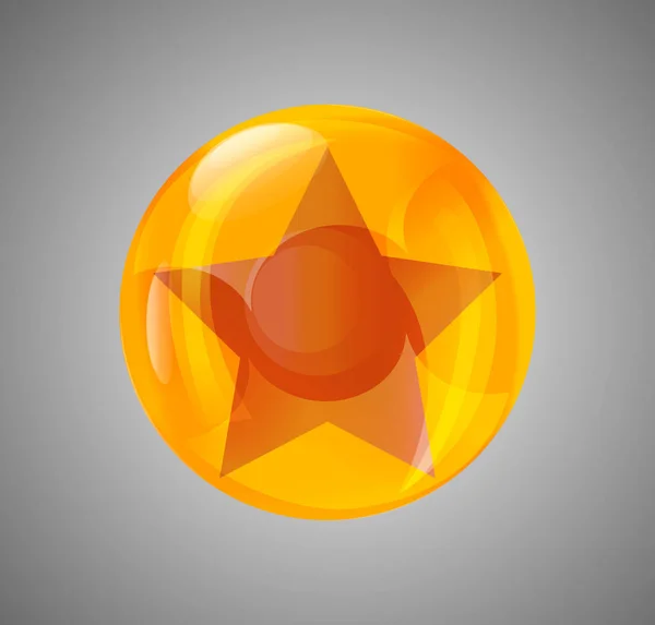 Star du ballon. boule de cristal — Image vectorielle