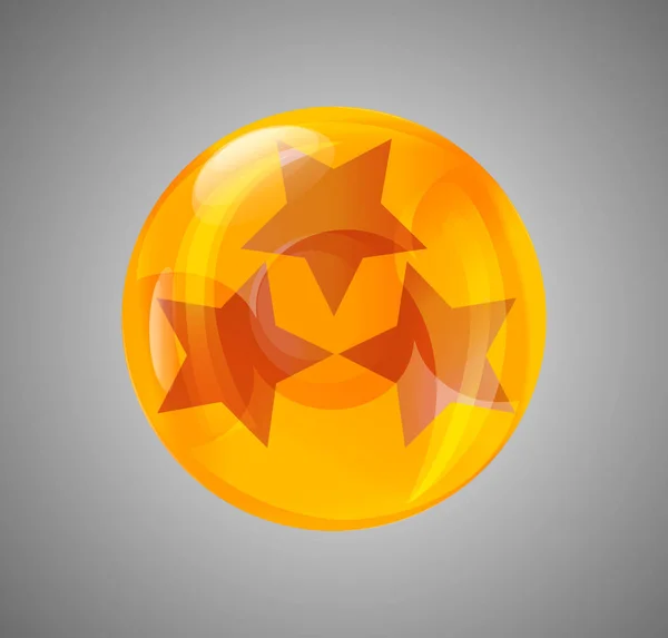 Star du ballon. boule de cristal — Image vectorielle