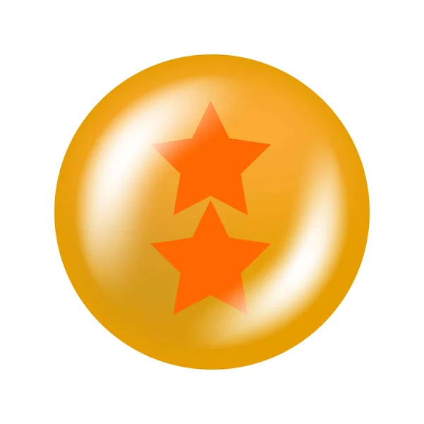 Bola brillante con estrellas — Vector de stock