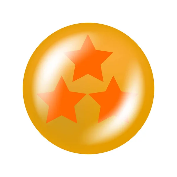Γυαλιστερή μπάλα με αστέρια — Διανυσματικό Αρχείο