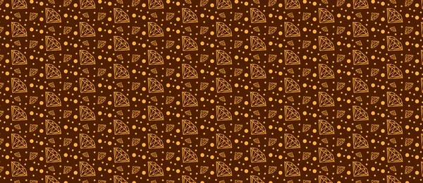 Motif avec diamants sur un brun — Image vectorielle