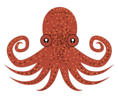 Kırmızı ahtapot çizgi film karakteri