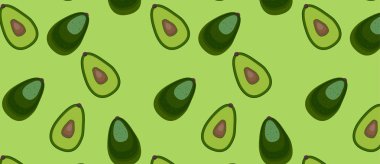 avokado meyve dilimleri ile desen