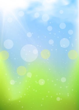 Beyaz bulutlu mavi gökyüzü