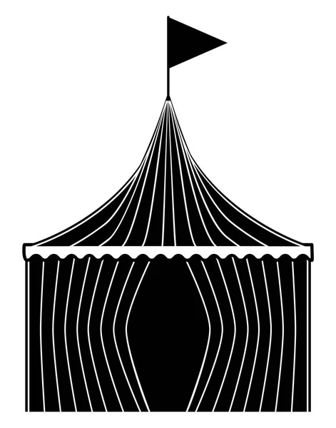 Çizgili sirk çadırı — Stok Vektör