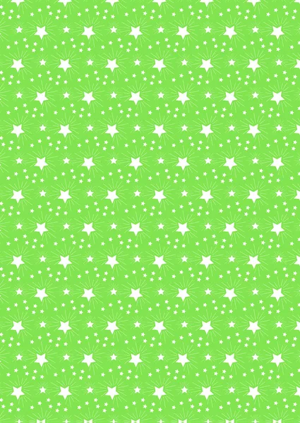 Muster mit Sternen auf grünem Hintergrund — Stockvektor