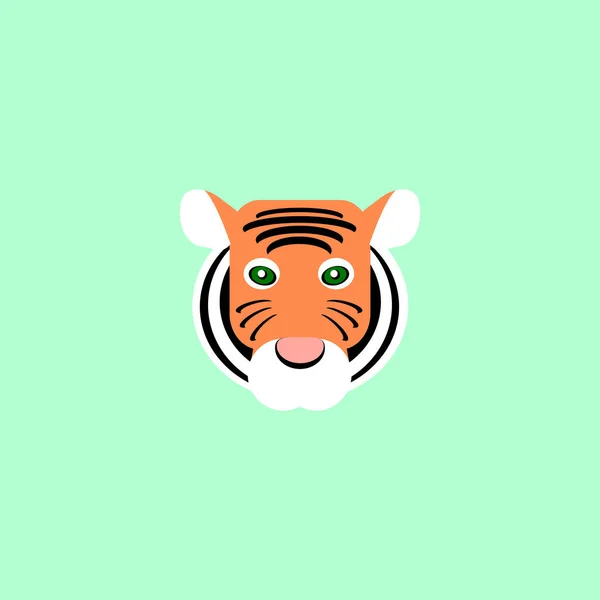 Maulkorb Tiger einfache Ikone — Stockvektor