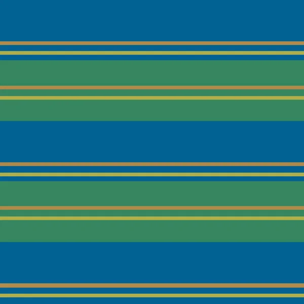 Ein Muster aus breiten und dünnen Bändern aus blau, grün, orange und gelb. — Stockvektor