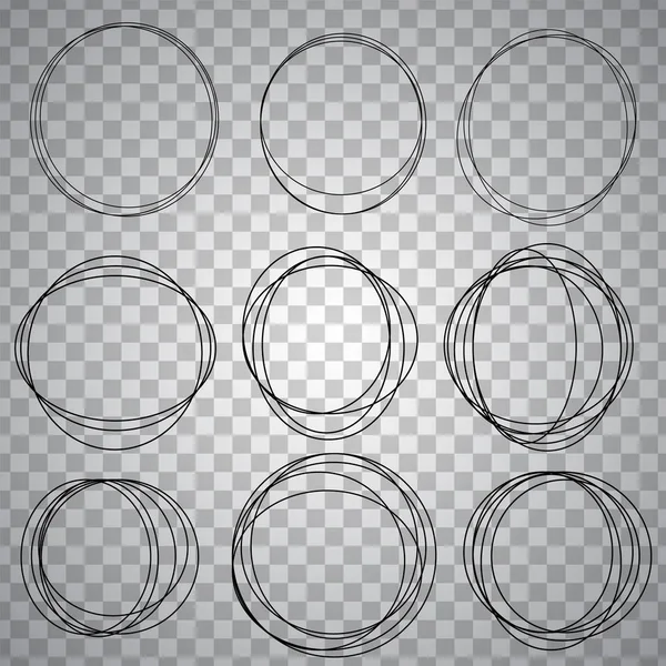 line sketched circles set