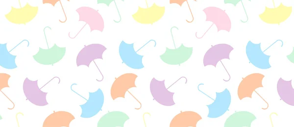 Patrón con paraguas multicolor — Vector de stock